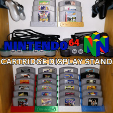 Nintendo 64 N64 Game Cartridge Display Stand / Wall Mount- PICK Six or Four Cart