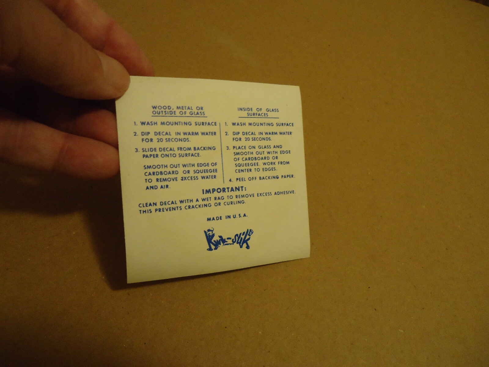 Pittsburgh Penguins circa 1970's inside glass car window decal