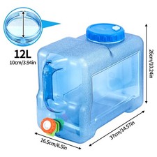 12/20L Camping Hiking Tap Carry Tank Container Drinking Water Bottle Bucket