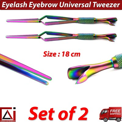 Wimpern Augenbrauen Universal Pinzette 18 cm Haarzupfen Mehrfarbig Nagelschieber