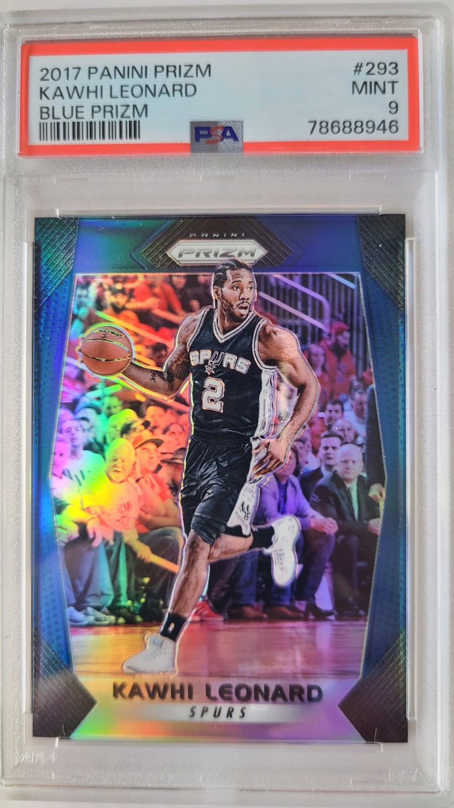 2017 Panini Prizm #293 Kawhi Leonard Blue Prizm - PSA 9 MINT /199