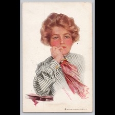 Postcard Portrait of a Thoughtful Young Person, Amsterdam 1913