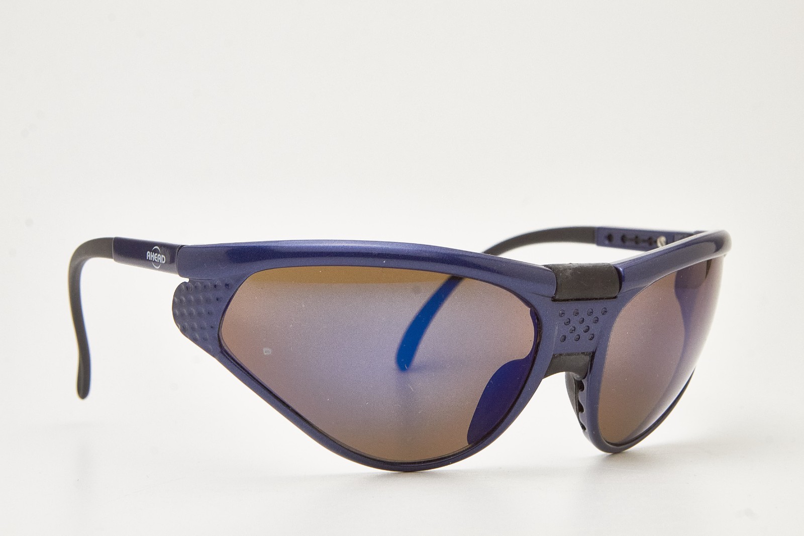 Gorpcore Sunglasses AHEAD Blue Mirrored Wraparound Rave Y2K Oversized image 8