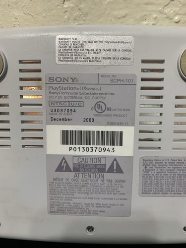 Sony Playstation Psone PS1 Slim SCPH-101 Console & AC Adapter *For parts/Repair* - Picture 11 of 12