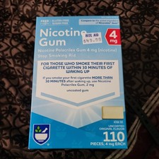 Rite Aid Nicotine Gum 4 Mg Each Uncoated Original Flavor 110 Exp- 02/2026
