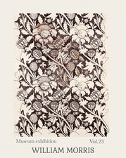 Vintage Floral Illustration Poster Sepia Toned Wall Art- 12X16/16X20/18X24/24X36