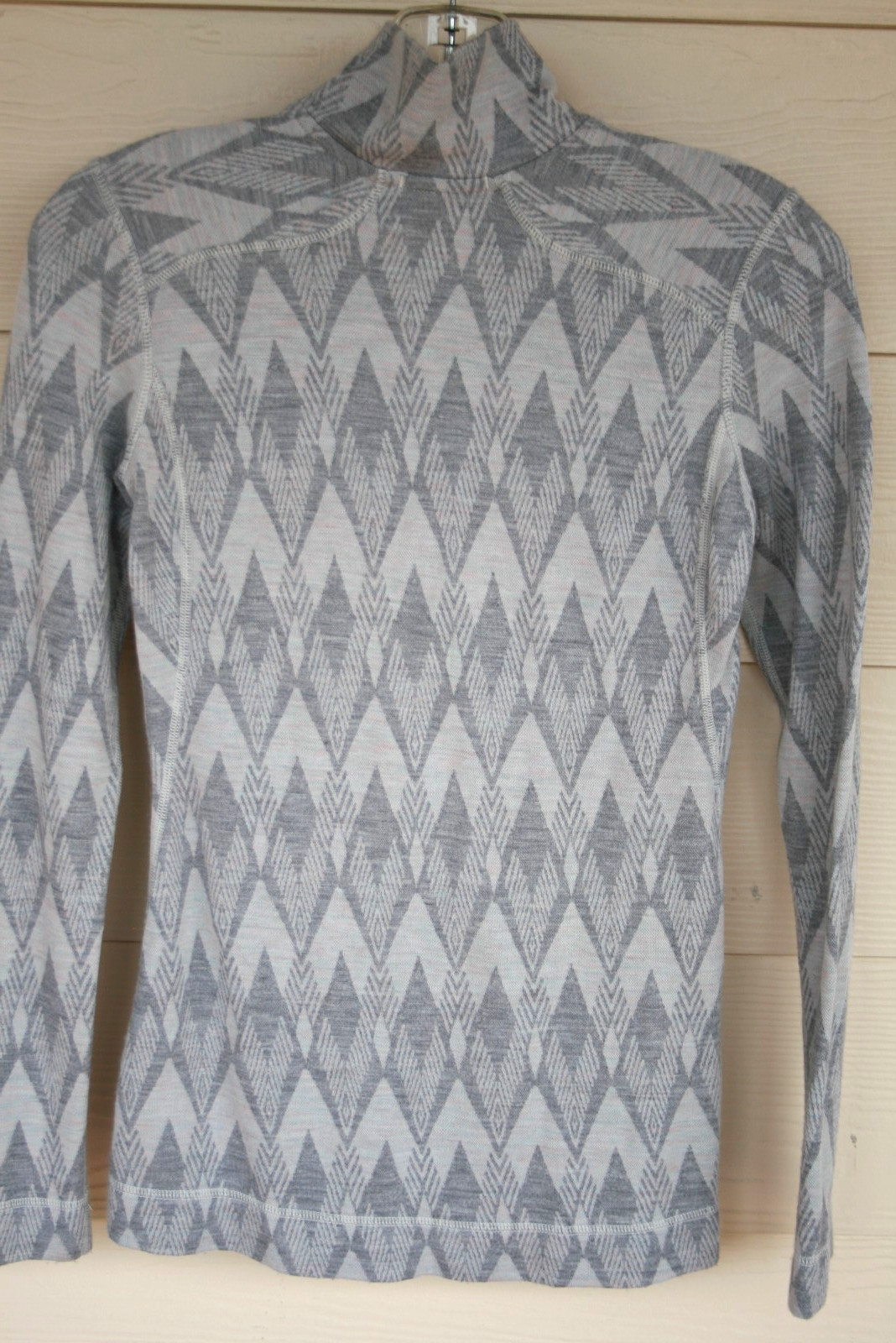 SMARTWOOL Pullover 1/4 Zip Base Layer Turtleneck S - image 5