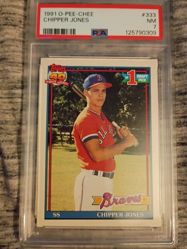 Chipper Jones #333 1991 O Pee Chee card