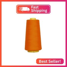 Threadart Serger Thread - Polyester Sewing - 2750 Yard Cone 40/2 - Orange Yellow