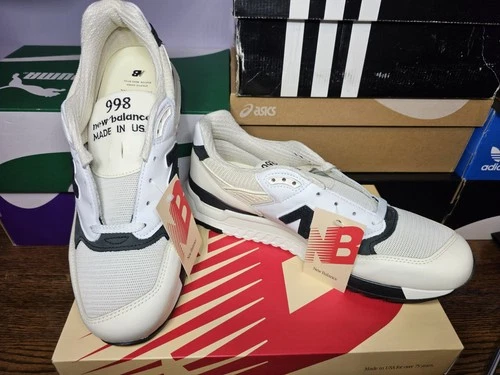 New Balance 998 Made in USA Teddy Santis White Black XU998TI Men’s US Size 10.5