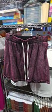 New 2X Zenana Outfitters Burgundy and Black Drawstring Shorts