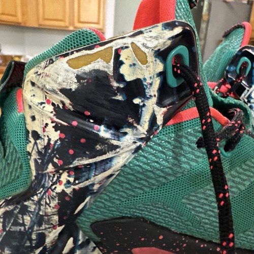 Taglia 6 Youth - Nike LeBron 12 Xmas Akron Betulla - Foto 6 di 11