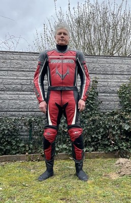 Lederkombi Probiker Sports schwarz-rot größe 52 / 50 Herren