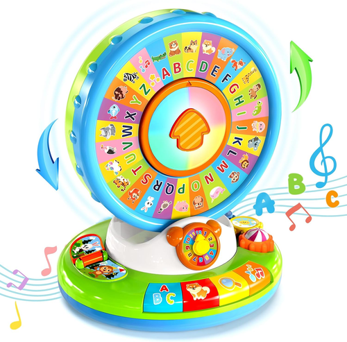 Learning Toy for Kids 1 2 3 Year Old Boys Girls, Spin and Sing Alphabet Zoo with - Picture 8 of 12