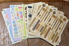 SCRAPBOOK Cardstock DIE-CUTS 12 x 12 LOT OF 35 SHEETS Letters, Frames, Words