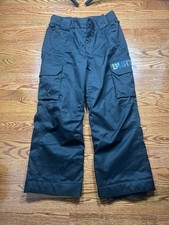 Burton Black Kids Age M 10/12 Snow Board Dry Ride Cargo Style Pants Preloved