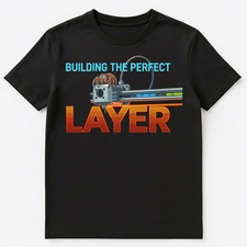 T-shirt unisex stampante 3D appassionato di costruzione strato perfetto