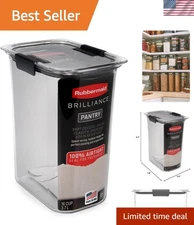 Rubbermaid Brilliance 16-Cup Airtight Food Storage Container with Lid Clear/Grey