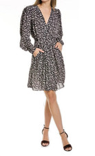 Isabel Marant Etoile Women Size 34/ US 2 Arone Printed Mini Dress Ecru Black