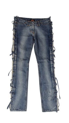 Walter Van Beirendonck, VINTAGE W< Walter Van Beirendonck Lace-Up Jeans Archive Size 28