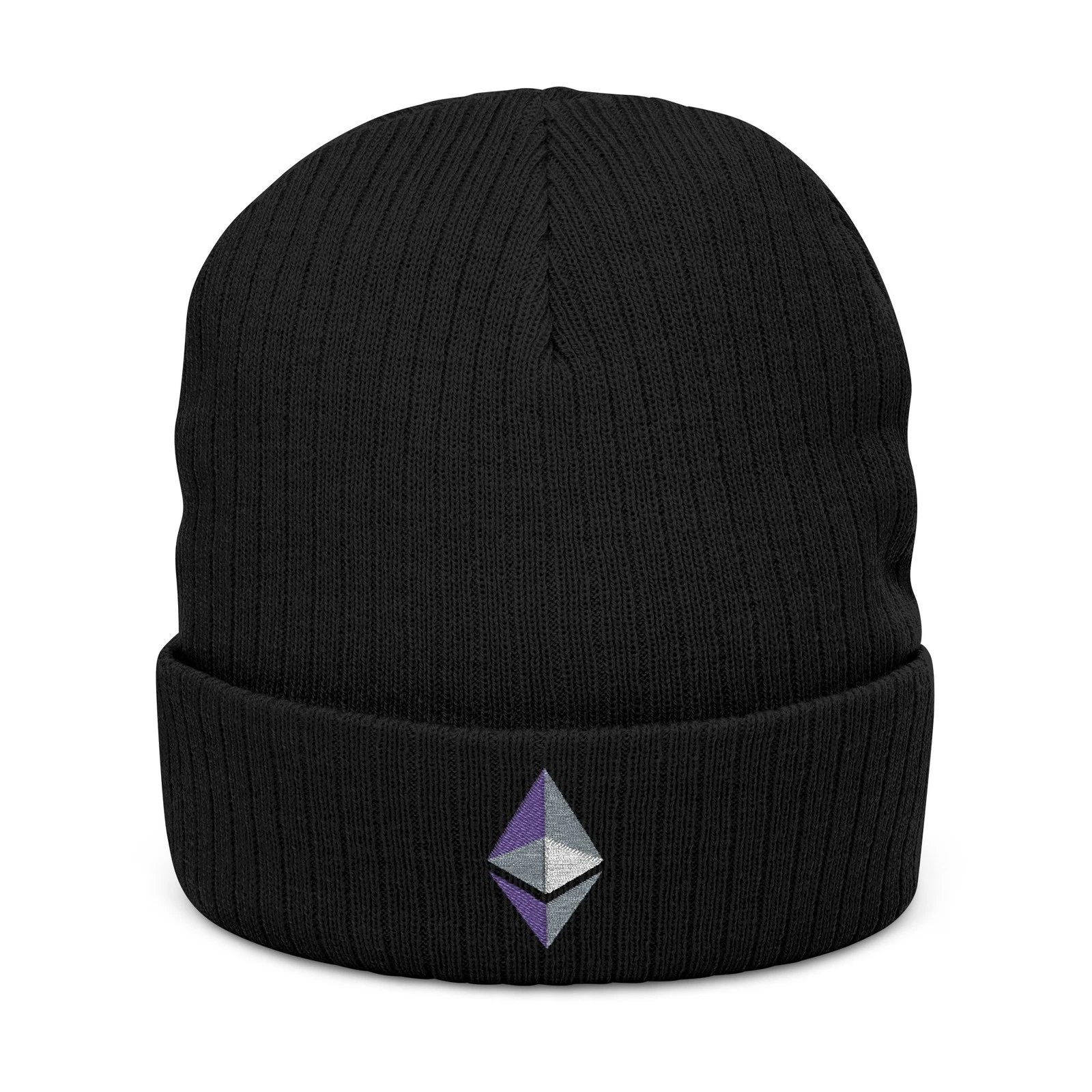 Ethereum Beanie Hat | Embroidered ETH Winter Hat | Cryptocurrency Beanie Cap