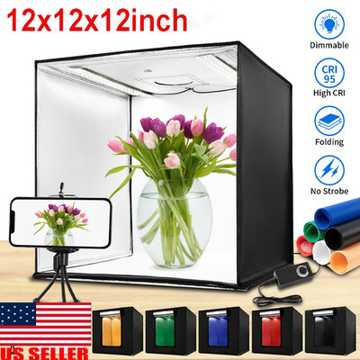 PULUZ Mini Photo Studio Light Box, Photography Shooting Tent kit Portable 12'' US