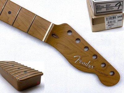 REAL PICS Fender USA American Pro II Tele Neck Roasted Maple 22 Fret 9.5'' Deep C