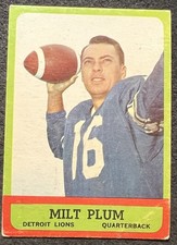 1963 TOPPS BOBBY MILT PLUM (DETROIT LIONS) #25 WRINKLES