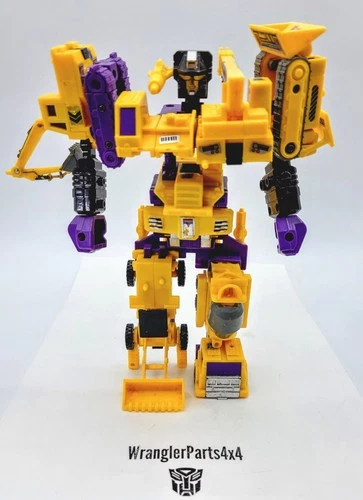 Vintage G2 Transformers 1993 Yellow Constructicons Devastator Figures Set