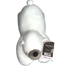 Daiso Hug Pillow Bear Plush White Soft Stuffed Animal 17" New With Tag