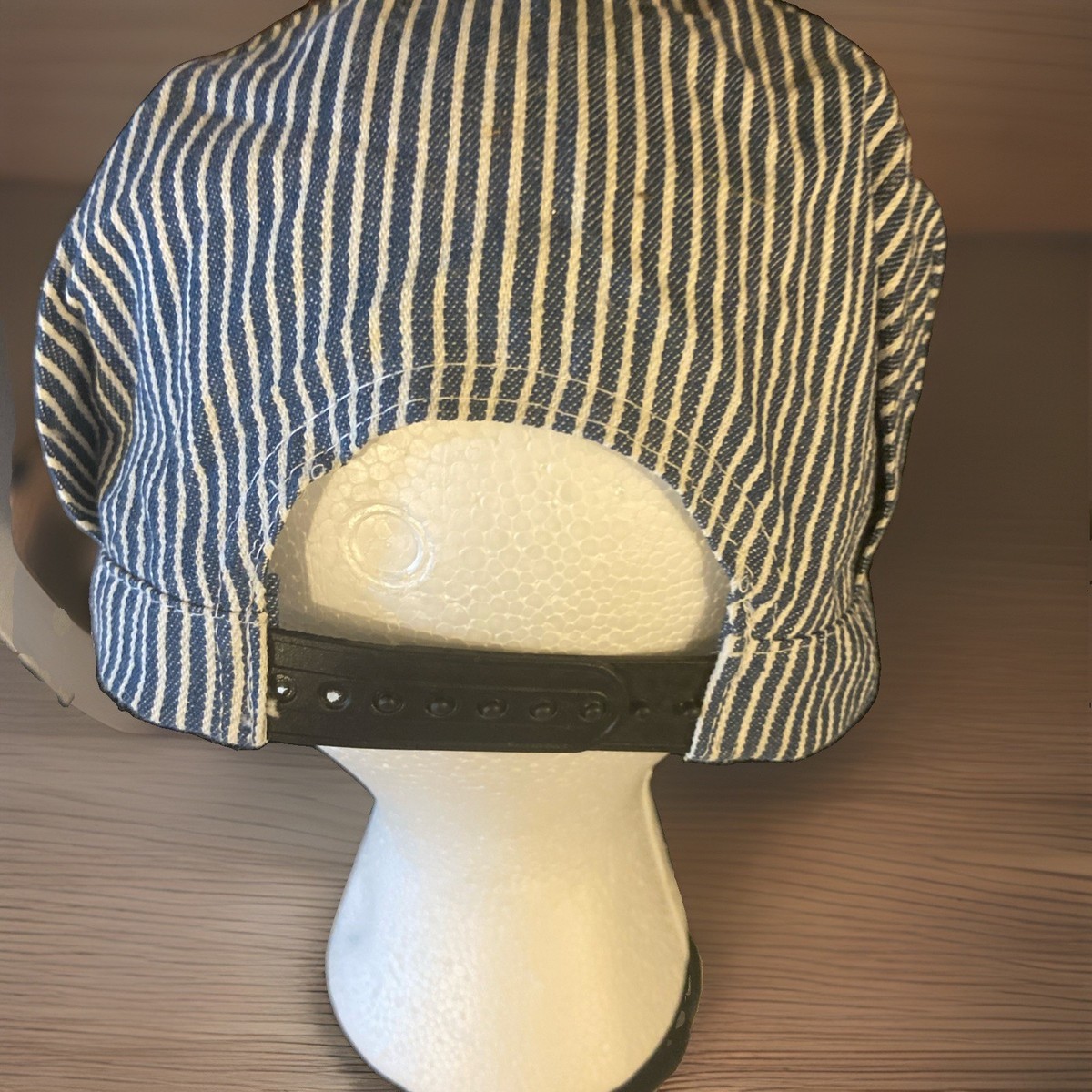 Jacobson Hickory Stripe Train Conductor Engineer Hat Cap Snapback 59cm View 4