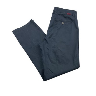 Pal Zileri Men's 100% Cotton Pleated Chino Pants Navy Blue   34x30