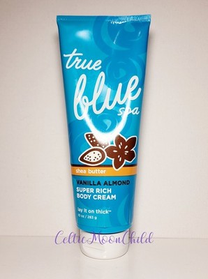 Bath Body Works True Blue Spa Super Rich Body Cream 10 Oz Vanilla Almond
