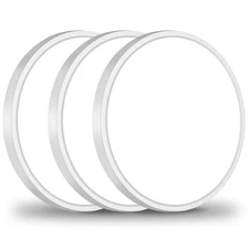  3 Pack LED Flush Mount Ceiling Light, 7 Inch 1600LM, 150W 7 Inch-3 Packs White