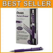 Twist-Erase III Mechanical Pencil, 0.9mm, Violet, Pack of 12