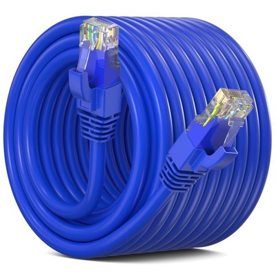 Cat 6 Ethernet Cable 100 FT High Speed 10Gbps 550MHz Blue UTP Cord