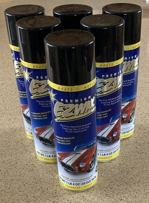 EZ WAX Premium EZ Detailer Waterless Cleaning Spray Wax Six Cans Carnauba 20oz