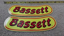 Lot of 2 Bassett Rims Drag Racing Decals Stickers NHRA Super Stock Rod NASCAR