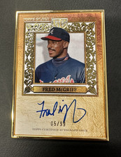Topps 2025 Gilded Gold Framed Hall of Famer Auto Fred McGriff /99 Braves