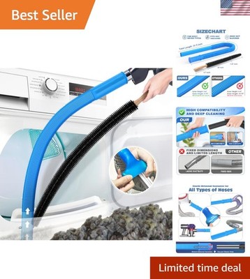 Quick and Convenient Dryer Vent Cleaning Kit - 2 Pieces with Wooden Handle Brush