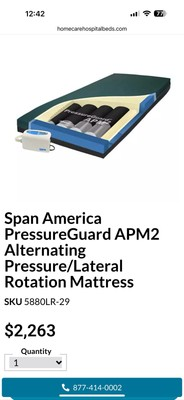 #ad #ad Hospital Alternating Pressure Mattress Span America PressureGuard APM2 $450.00