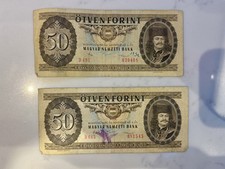 Hungary 50 Forint Vintage Banknote 1986