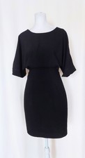Asos Size 4 Dolman Sleeve Low Back Dress Black