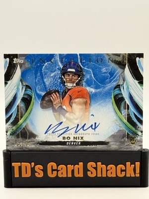 2024 Topps Inception - Bo Nix on card Rookie Autographs Variations 3/10     