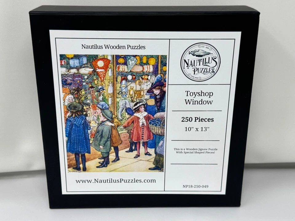 Nautilus Puzzle Toyshop Window 250 Piece Wooden Jigsaw Adult Victorian Christmas - Image 4 of 4