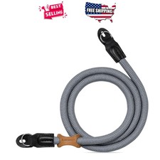 Nylon Camera Strap 100cm Grey Rope with O-Ring for DSLR Shoulder  Neck Comfort