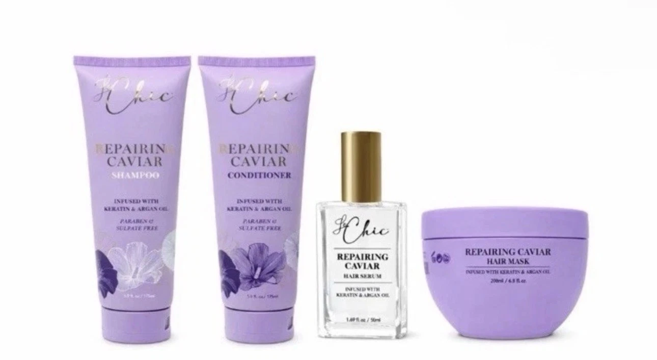 Le Chic-Bundle-Repairing Caviar Shampoo -Conditioner -Hair Mask AND Serum-$670