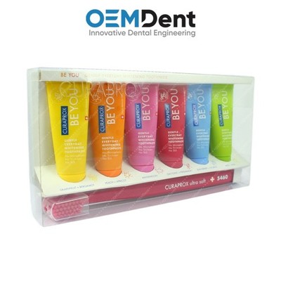 CURAPROX Be You Toothpaste Set 6 Flavors 6x10ml with CS 5460 Toothbrush