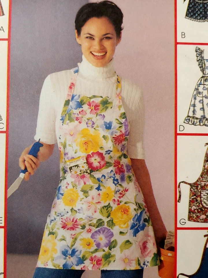 McCall's EASY Patten 2947 Misses' 8 Great Looks Aprons w/wo pockets New & Uncut - Image 2 of 4