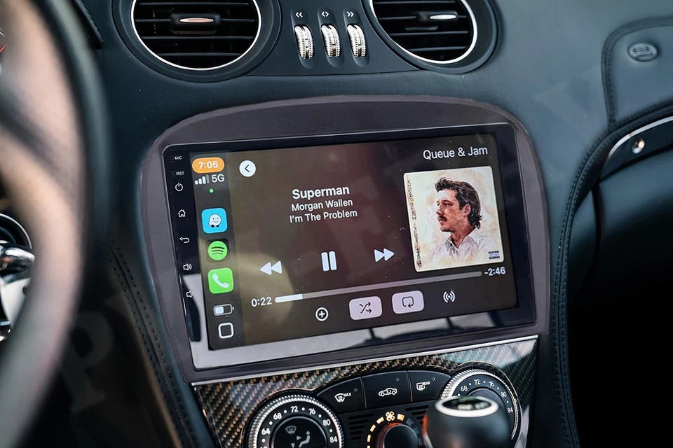 For 2009-12 Mercedes-Benz SL63 SL65 AMG Android 15 Carplay Stereo Radio GPS RDS - Image 3 of 4